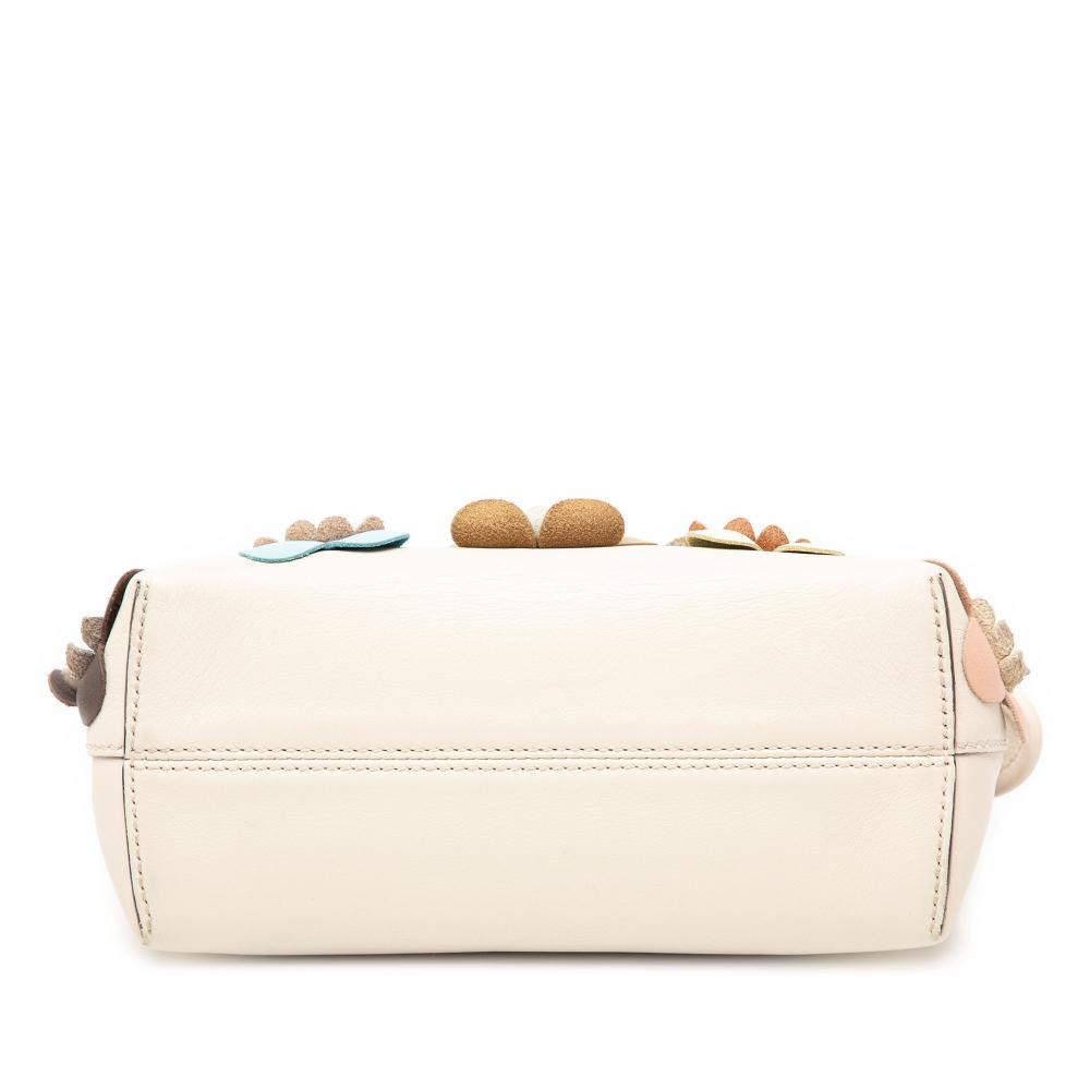 Fendi B Fendi White Off White Calf Leather Mini By The Way Flowerland Satchel Italy