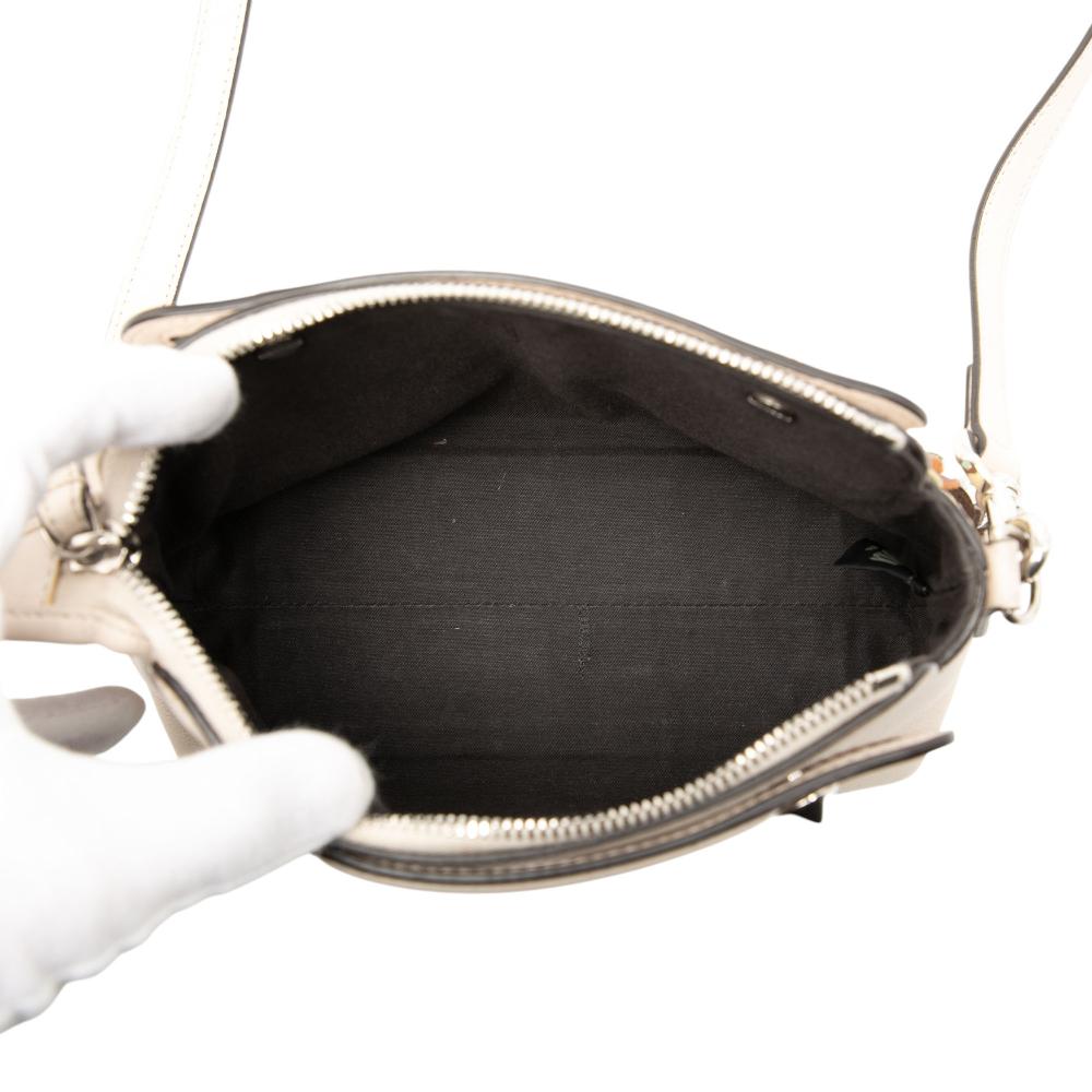 Fendi B Fendi White Off White Calf Leather Mini By The Way Flowerland Satchel Italy