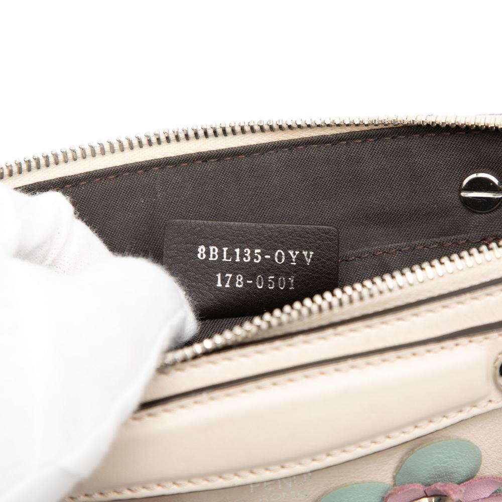 Fendi B Fendi White Off White Calf Leather Mini By The Way Flowerland Satchel Italy