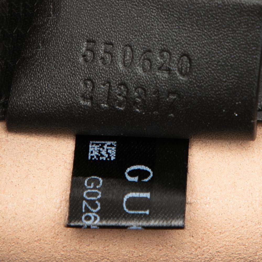 Gucci B Gucci Black Suede Leather Mini and Patent Web Ophidia Bucket Bag Italy