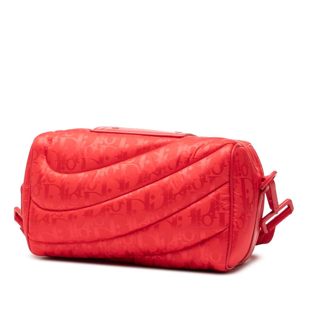 Christian Dior AB Dior Red Nylon Fabric ERL Oblique Mirage Technical Lingot Crossbody Italy