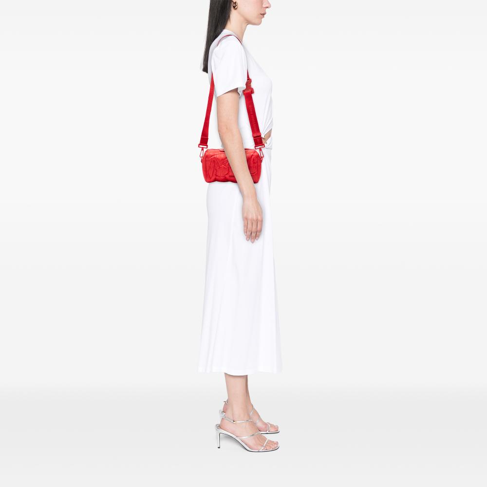 Christian Dior AB Dior Red Nylon Fabric ERL Oblique Mirage Technical Lingot Crossbody Italy