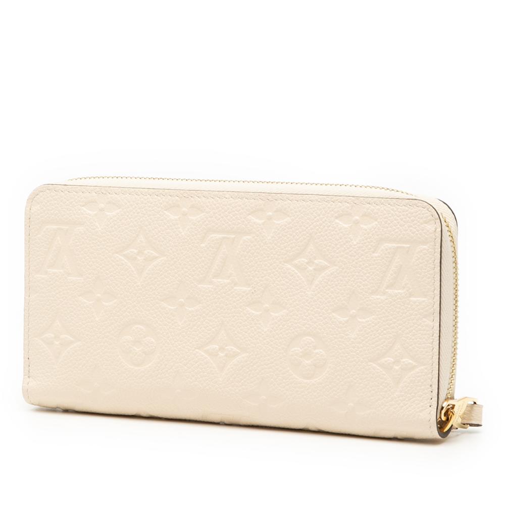 Louis Vuitton AB Louis Vuitton White Ivory Monogram Empreinte Leather Zippy Long Wallet France