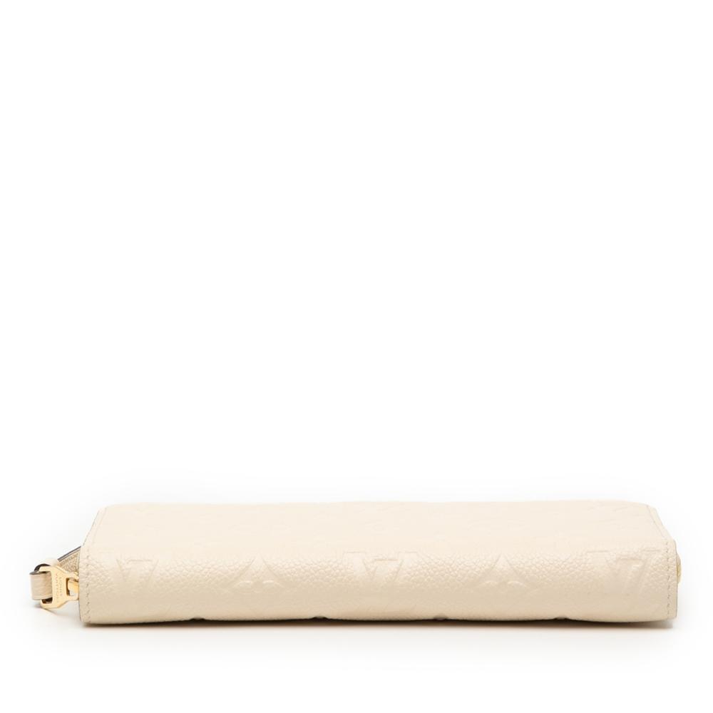 Louis Vuitton AB Louis Vuitton White Ivory Monogram Empreinte Leather Zippy Long Wallet France