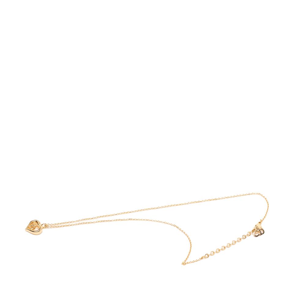 Christian Dior B Dior Gold Gold Plated Metal CD Heart Pendant Necklace France