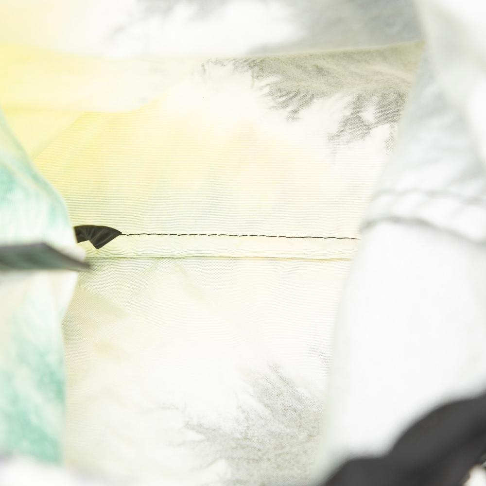 Prada AB Prada Black with Multi Calf Leather Mesh and Tie Dye Printed Tessuto Bucket Bag Italy