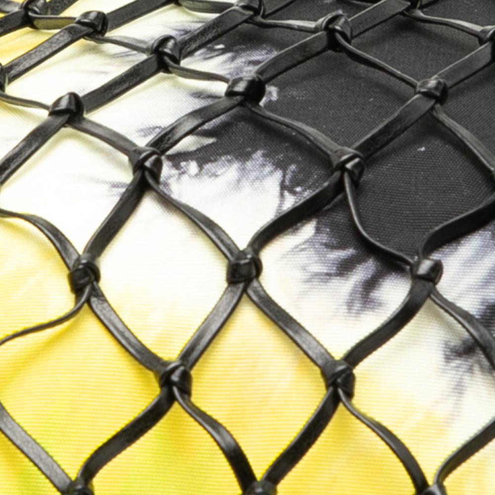 Prada AB Prada Black with Multi Calf Leather Mesh and Tie Dye Printed Tessuto Bucket Bag Italy