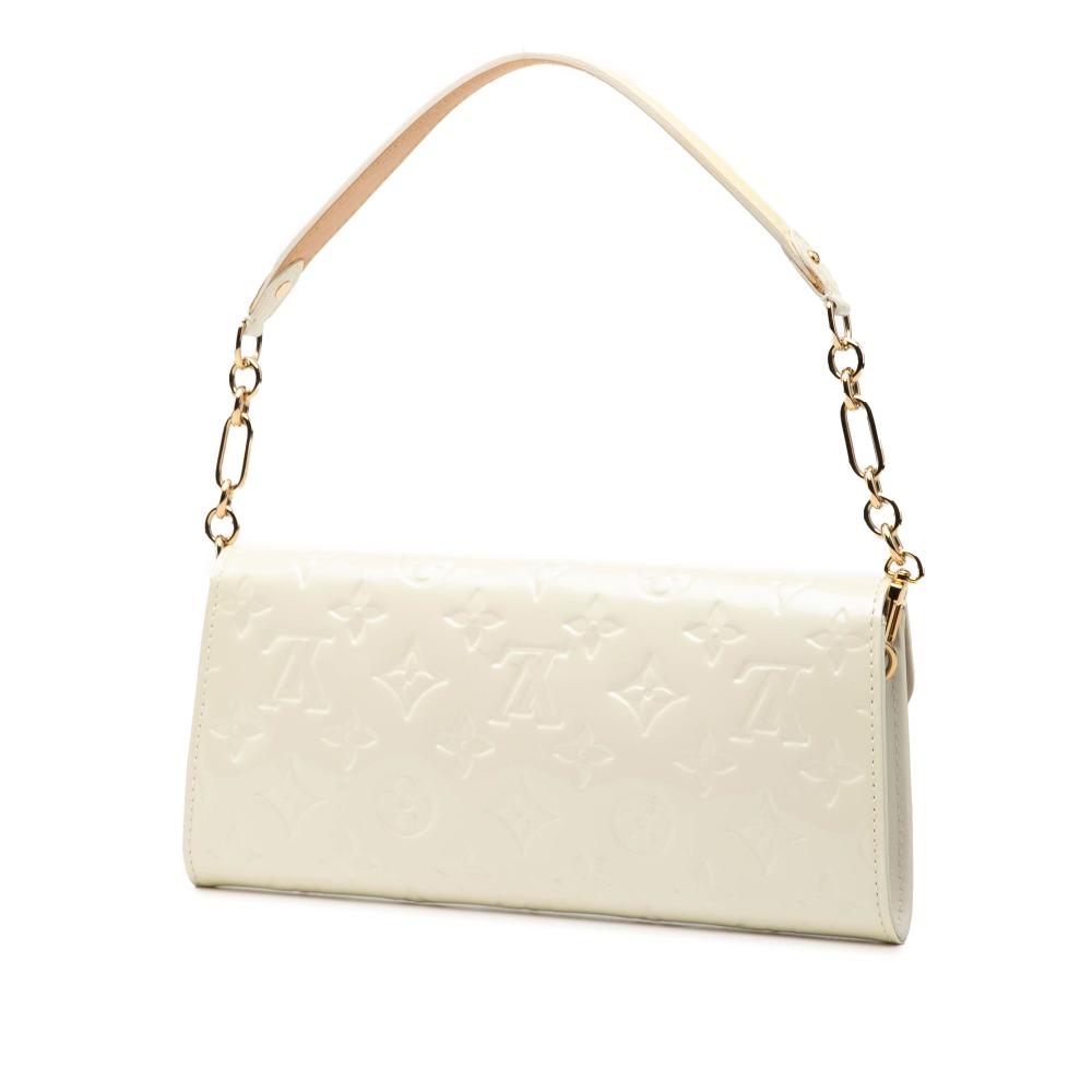 Louis Vuitton B Louis Vuitton White Vernis Leather Leather Monogram Vernis Sunset Boulevard France