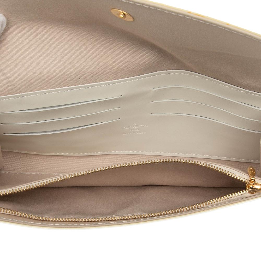 Louis Vuitton B Louis Vuitton White Vernis Leather Leather Monogram Vernis Sunset Boulevard France