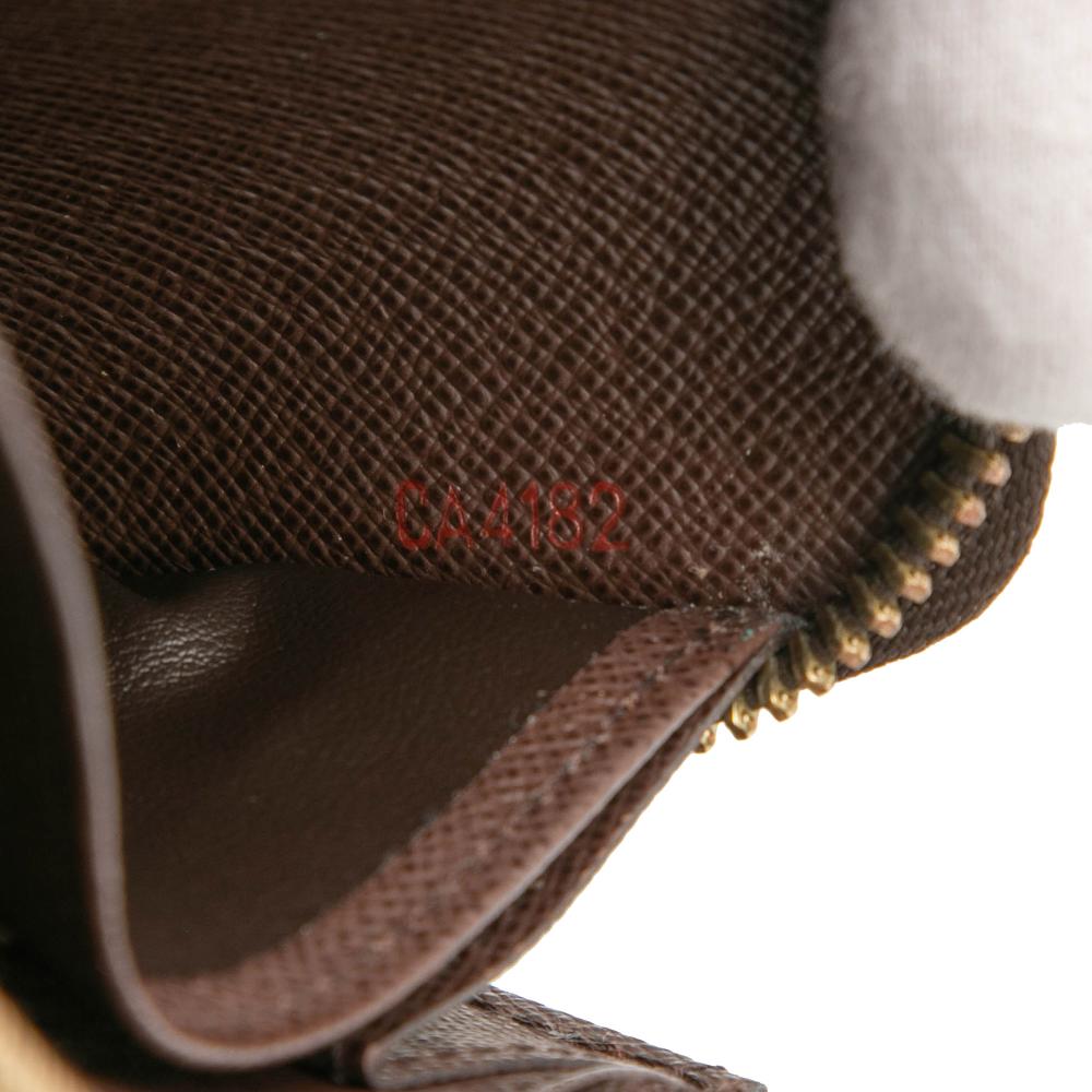 Louis Vuitton B Louis Vuitton Brown Damier Canvas Fabric Damier Ebene Zippy Long Wallet Spain