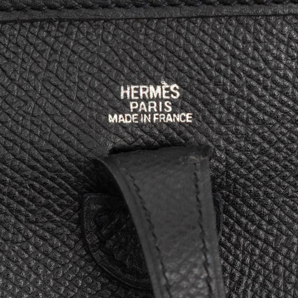 Hermès AB Hermès Black Calf Leather Epsom Evelyne 16 France