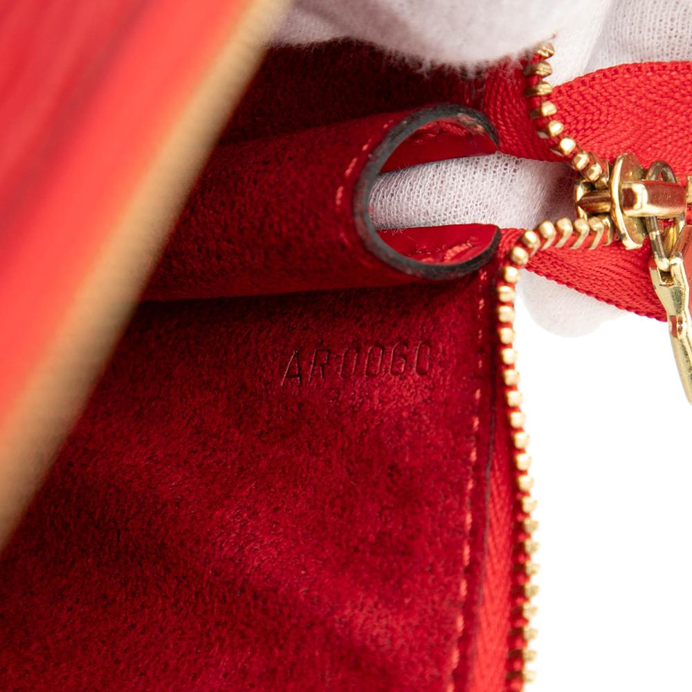 Louis Vuitton AB Louis Vuitton Red Epi Leather Leather Epi Pochette Accessoires France