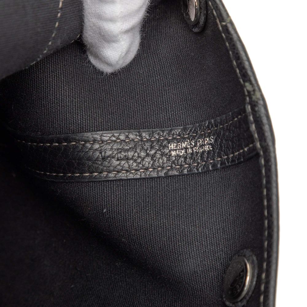 Hermès AB Hermès Black Canvas Fabric Toile and Negonda Garden File 28 France