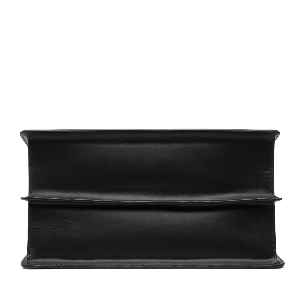 Gucci B Gucci Black Calf Leather Large Bamboo Dionysus Web Satchel Italy