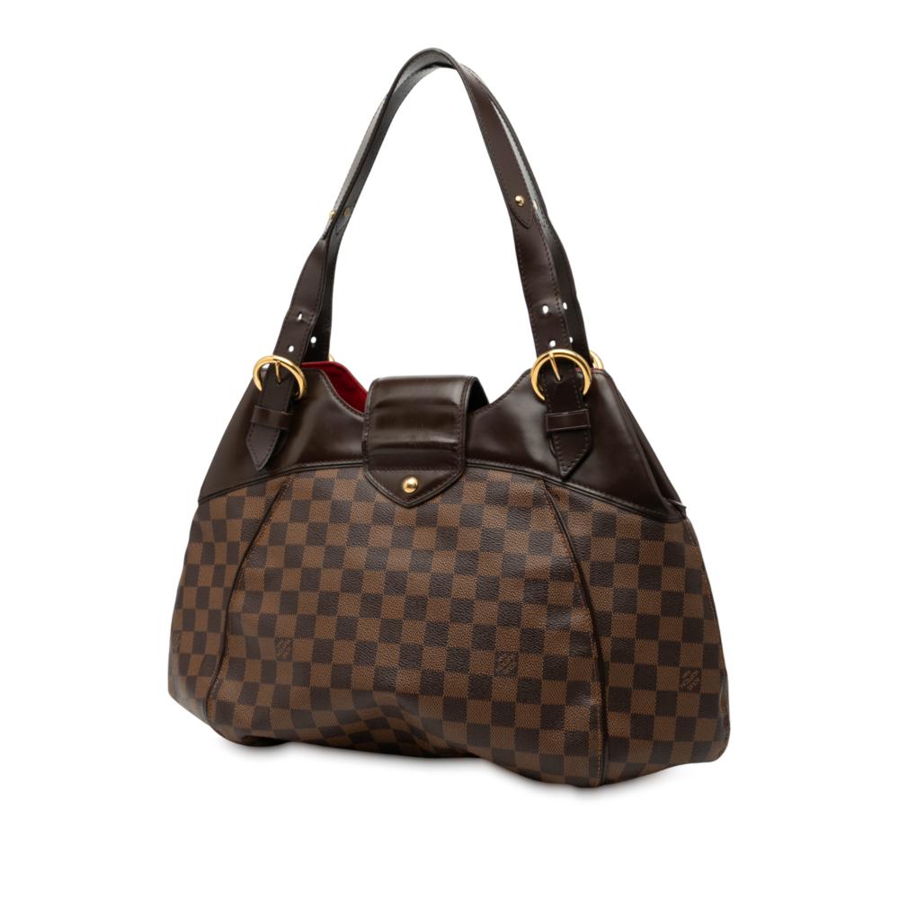 Louis Vuitton B Louis Vuitton Brown Damier Canvas Fabric Damier Ebene Sistina GM Spain