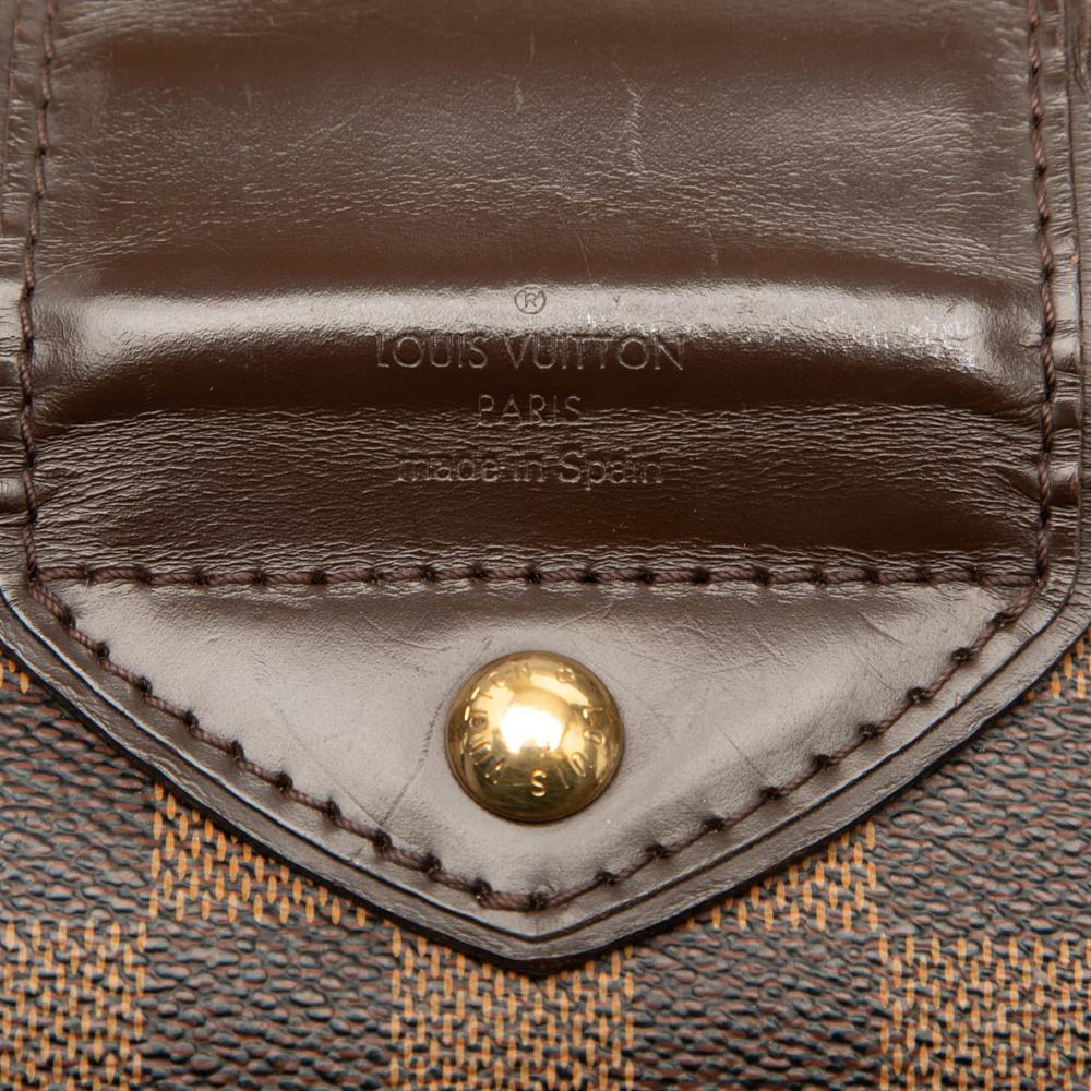 Louis Vuitton B Louis Vuitton Brown Damier Canvas Fabric Damier Ebene Sistina GM Spain
