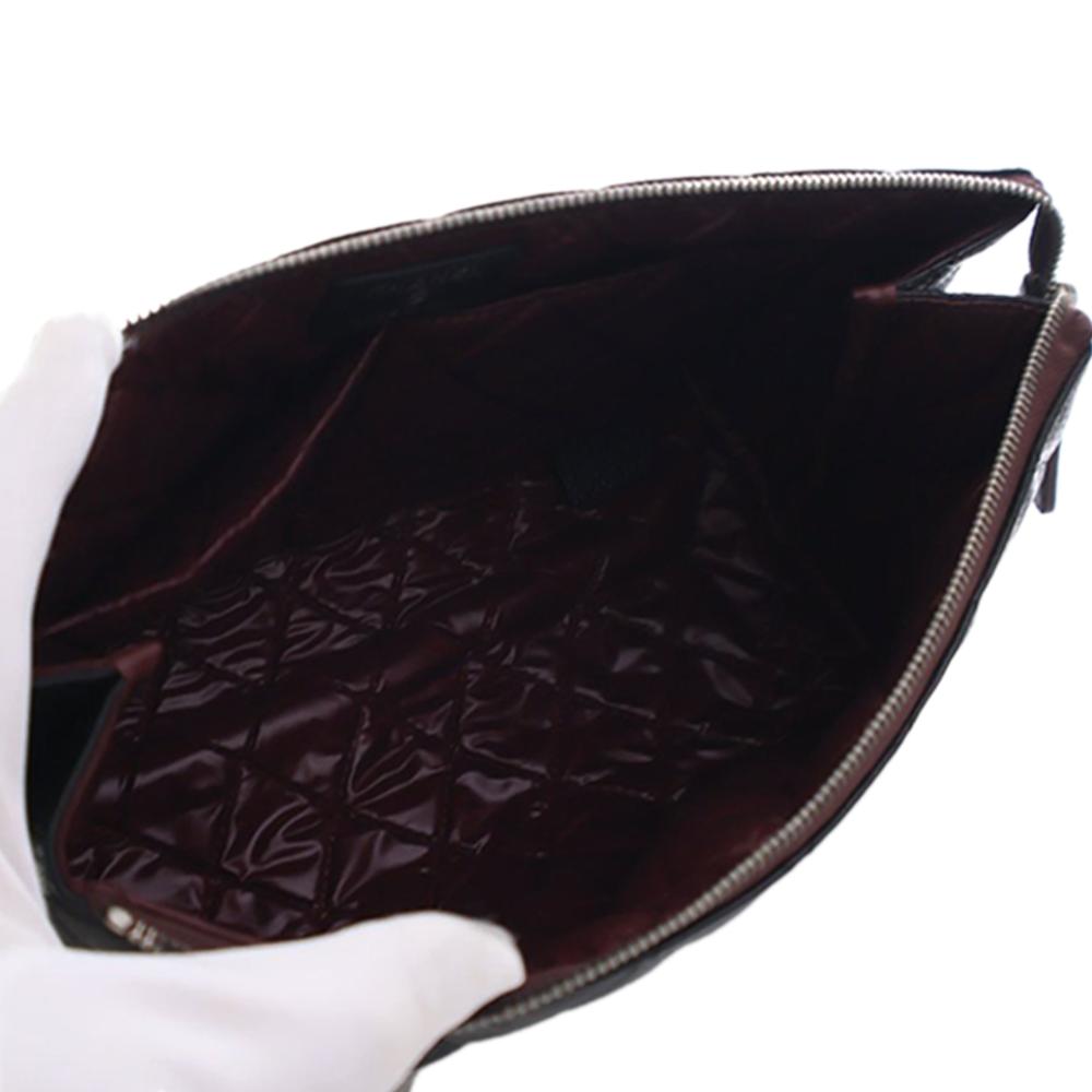 Chanel AB Chanel Black Caviar Leather Leather CC Quilted Caviar Toiletry Pouch France