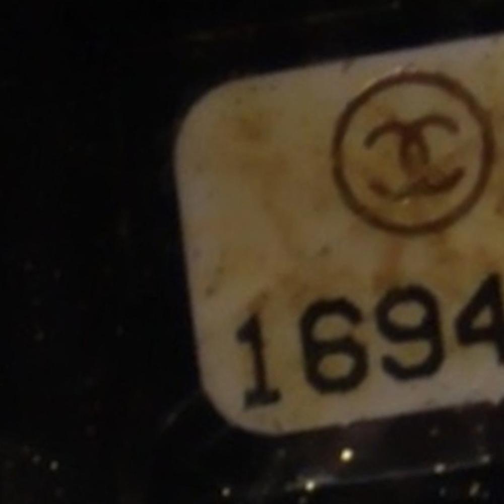 Chanel AB Chanel Black Caviar Leather Leather CC Quilted Caviar Toiletry Pouch France