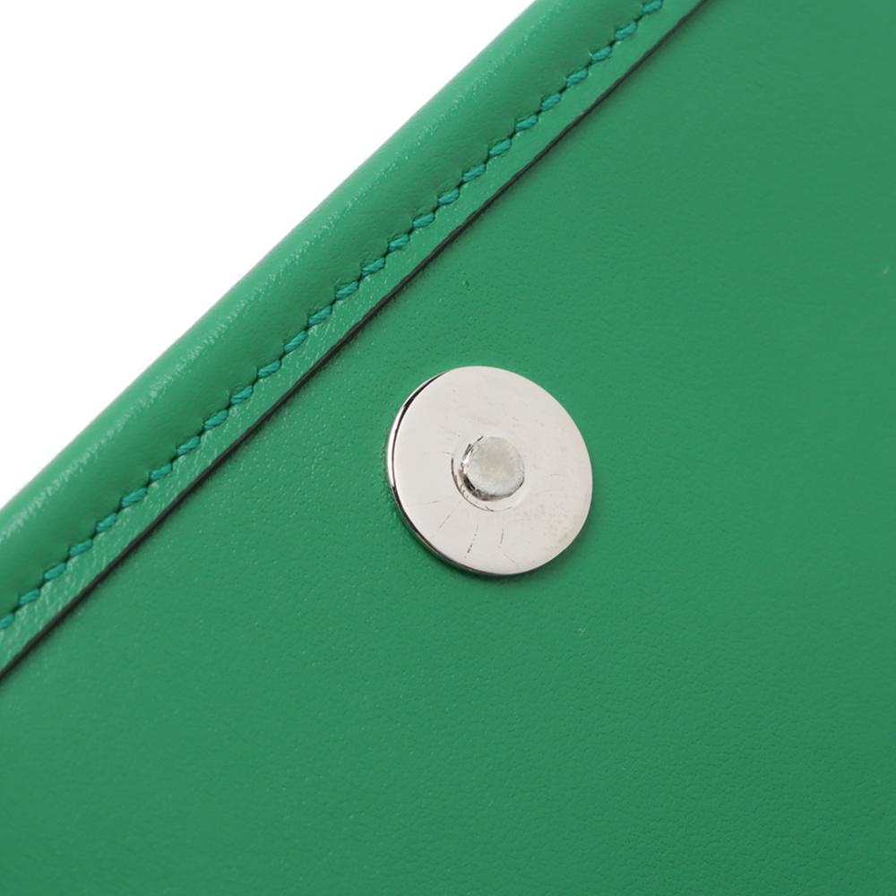 Gucci AB Gucci Green Calf Leather GG Embossed Flap Crossbody Italy