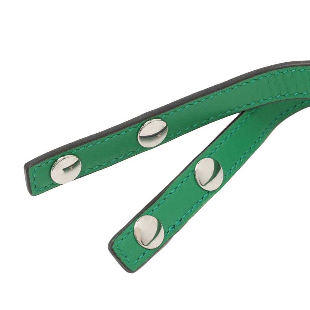 Gucci AB Gucci Green Calf Leather GG Embossed Flap Crossbody Italy