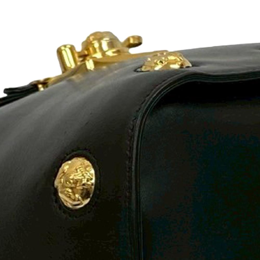 Ferragamo B Ferragamo Black Calf Leather Gancini skin Backpack Italy