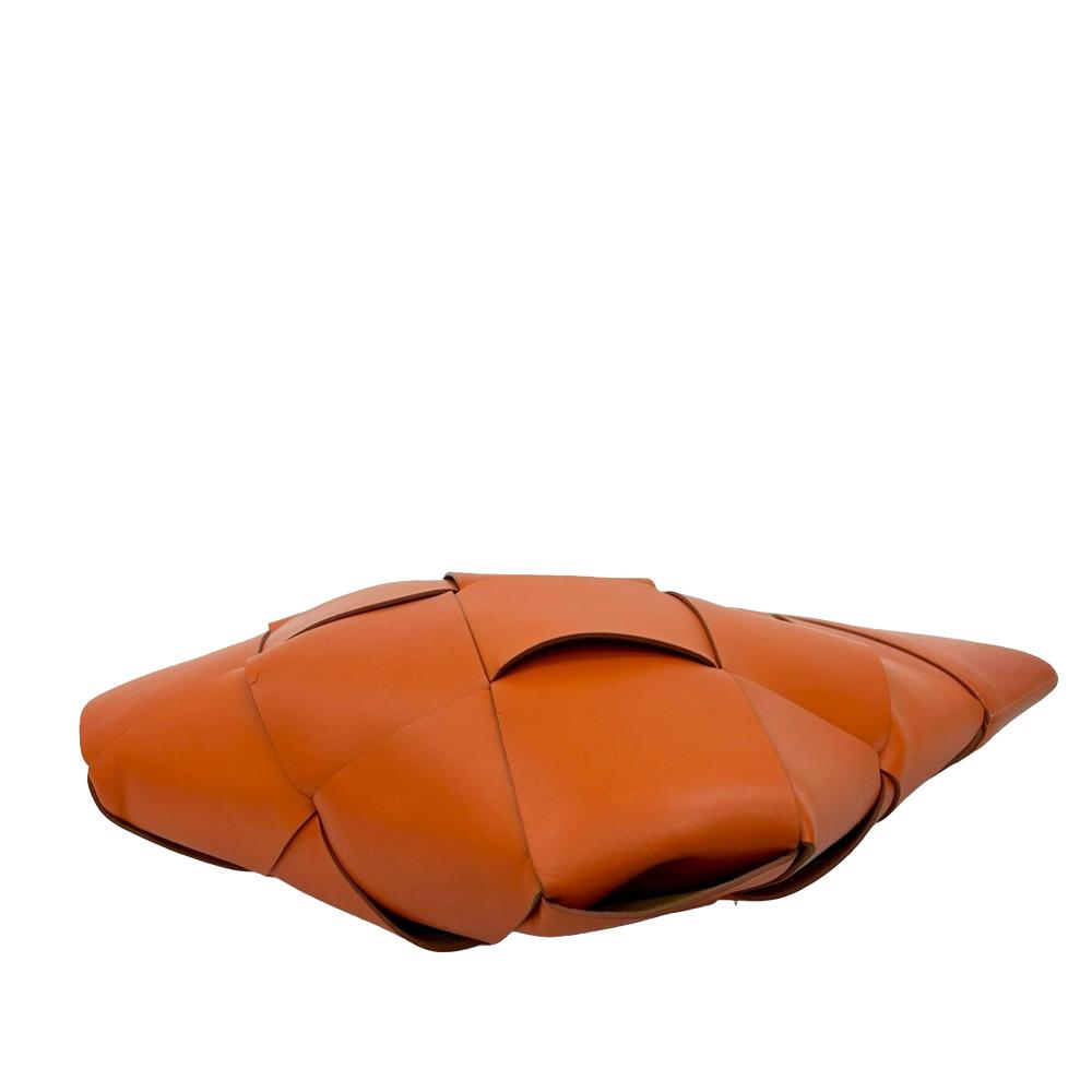 Bottega Veneta AB Bottega Veneta Orange Calf Leather Small French skin Slip Tote Italy