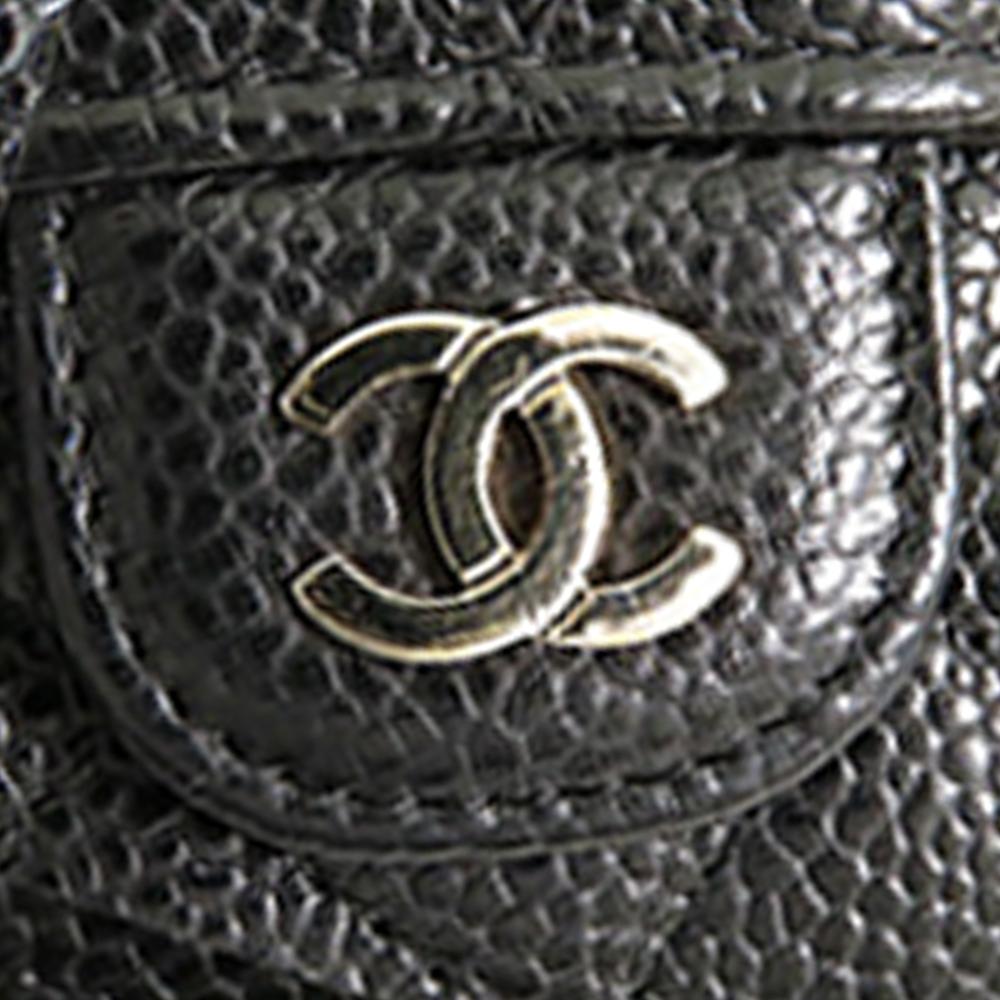 Chanel AB Chanel Black Caviar Leather Leather Classic Caviar Flap Wallet on Chain Italy
