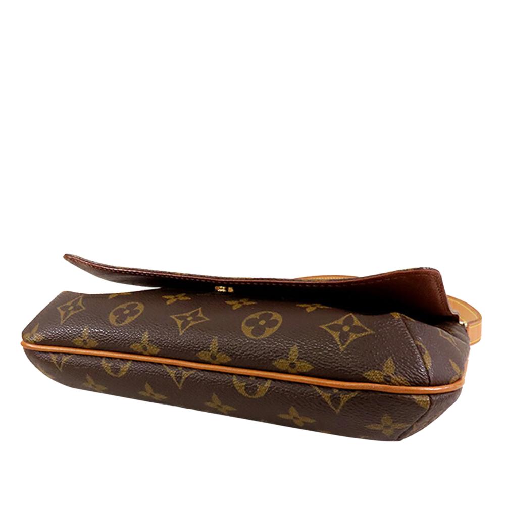 Louis Vuitton B Louis Vuitton Brown Monogram Canvas Fabric Monogram Musette Tango Short Strap France