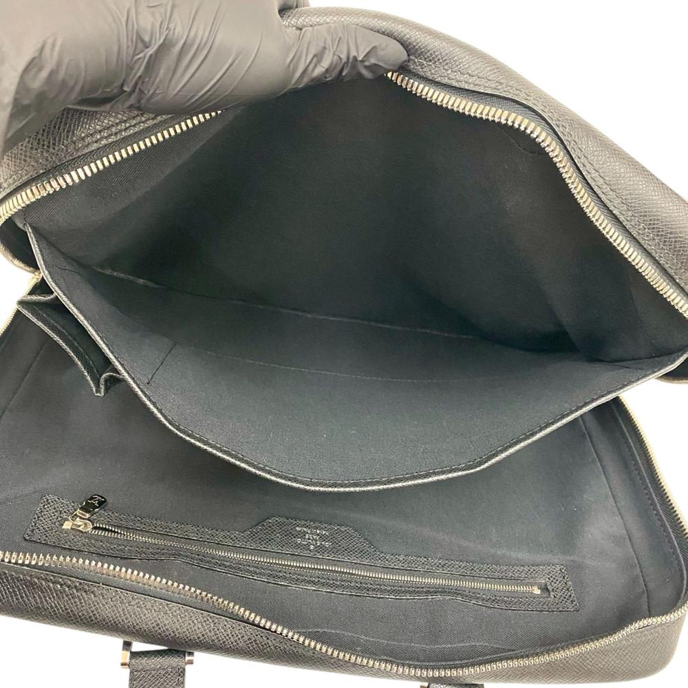 Louis Vuitton AB Louis Vuitton Black Taiga Leather Leather Taiga Igor Briefcase France