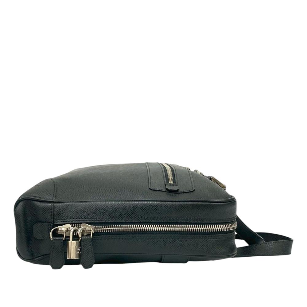 Louis Vuitton AB Louis Vuitton Black Taiga Leather Leather Taiga Igor Briefcase France