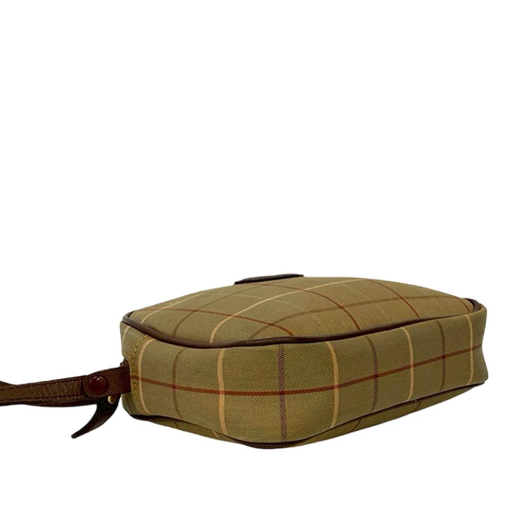 Burberry B Burberry Brown Light Brown Canvas Fabric Vintage Check Crossbody United Kingdom