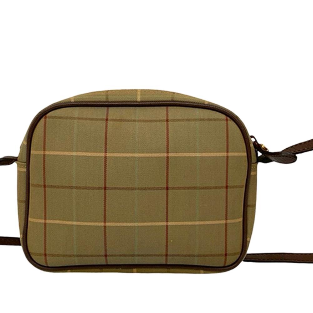 Burberry B Burberry Brown Light Brown Canvas Fabric Vintage Check Crossbody United Kingdom