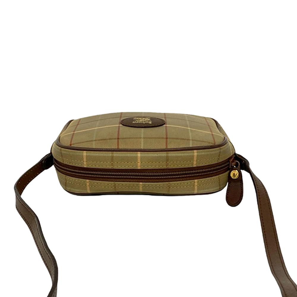 Burberry B Burberry Brown Light Brown Canvas Fabric Vintage Check Crossbody United Kingdom