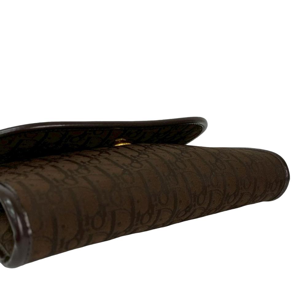 Christian Dior AB Dior Brown Dark Brown Canvas Fabric Diorissimo Trotter Chain Shoulder Bag France