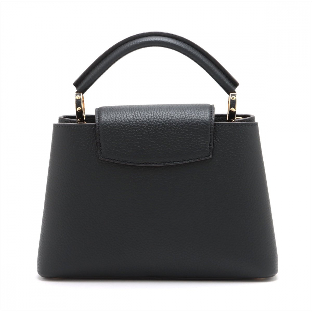 Louis Vuitton Capucines BB Taurillon Leather 2-Ways Handbag Black