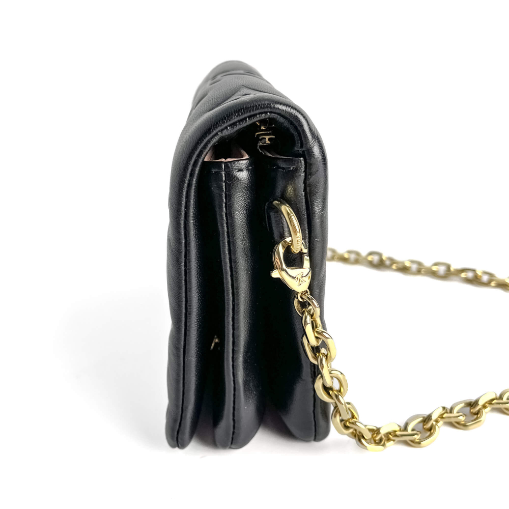 Louis Vuitton Coussin Pochette Embossed Monogram Leather 3-Ways Messenger Crossbody Black