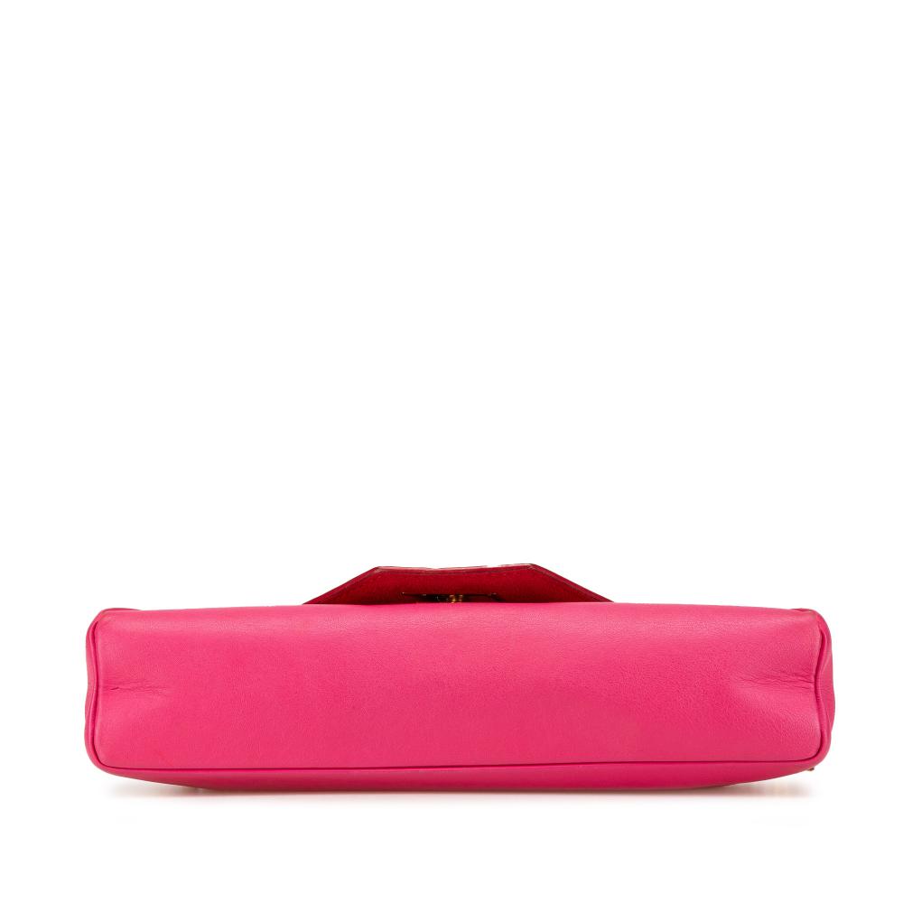 Louis Vuitton B Louis Vuitton Red with Purple Magenta Calf Leather Bicolor Love Note France