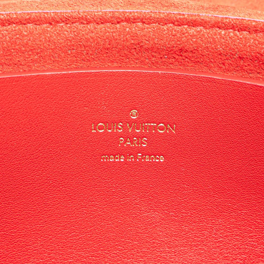 Louis Vuitton B Louis Vuitton Red with Purple Magenta Calf Leather Bicolor Love Note France