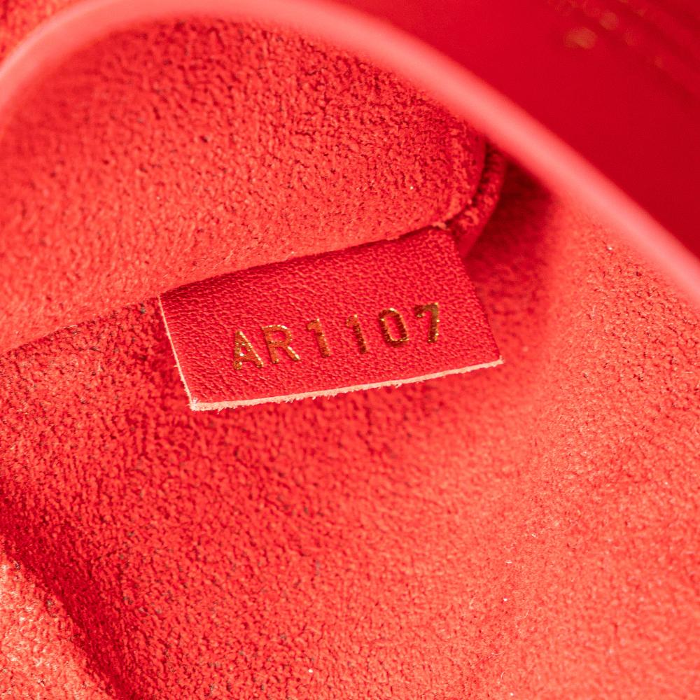 Louis Vuitton B Louis Vuitton Red with Purple Magenta Calf Leather Bicolor Love Note France