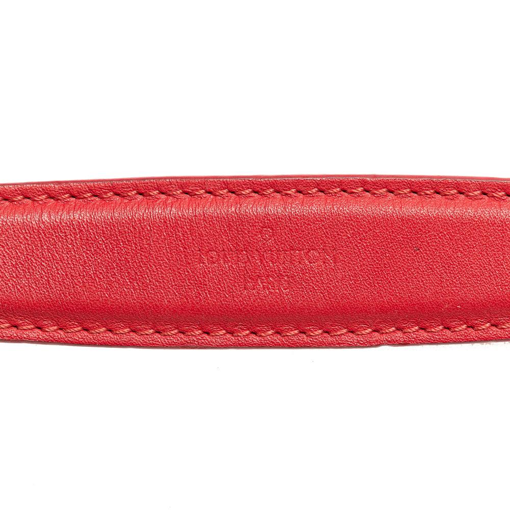 Louis Vuitton B Louis Vuitton Red with Purple Magenta Calf Leather Bicolor Love Note France