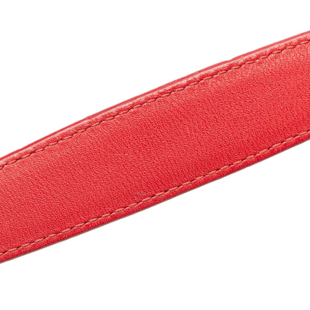 Louis Vuitton B Louis Vuitton Red with Purple Magenta Calf Leather Bicolor Love Note France