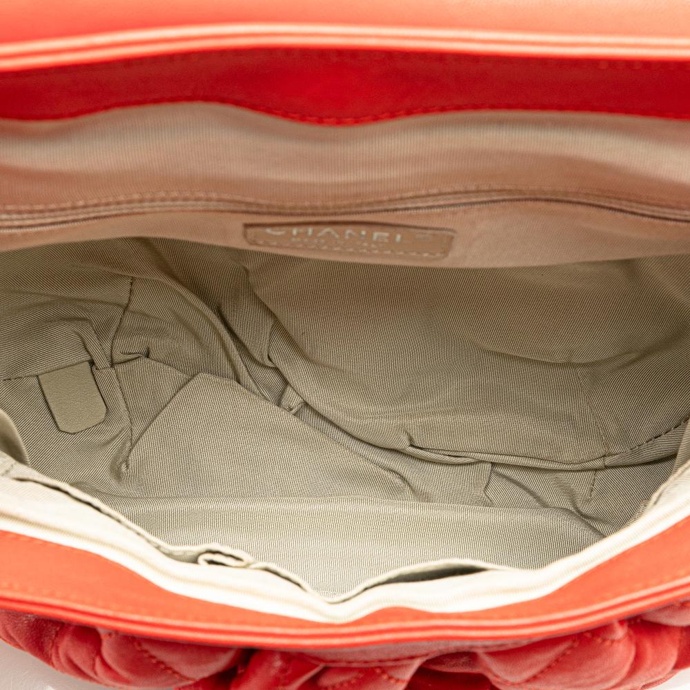 Chanel B Chanel Red Lambskin Leather Leather Large Quilted Lambskin Chain Around Flap Italy