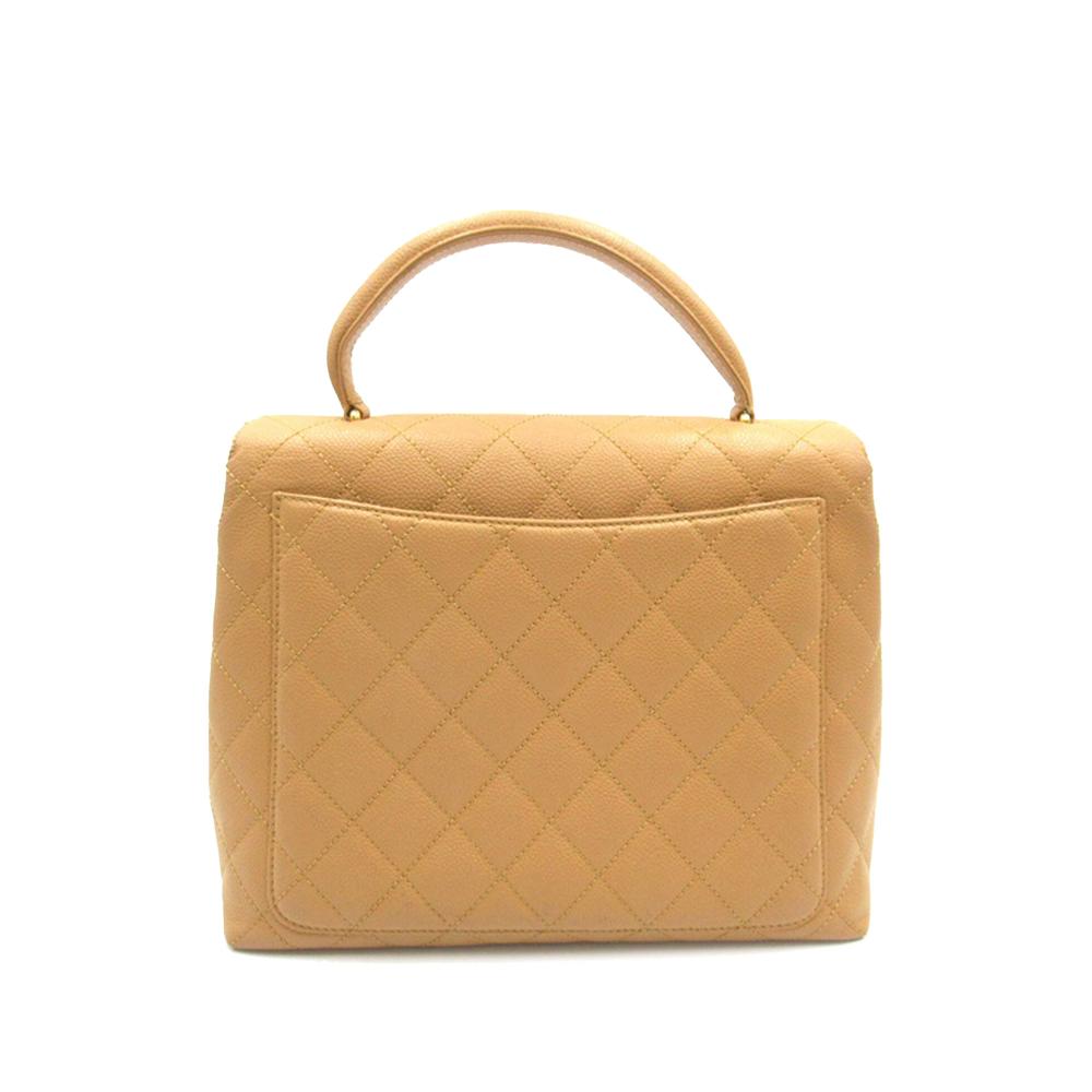 Chanel B Chanel Brown Light Brown Caviar Leather Leather Caviar Kelly Top Handle Bag Italy