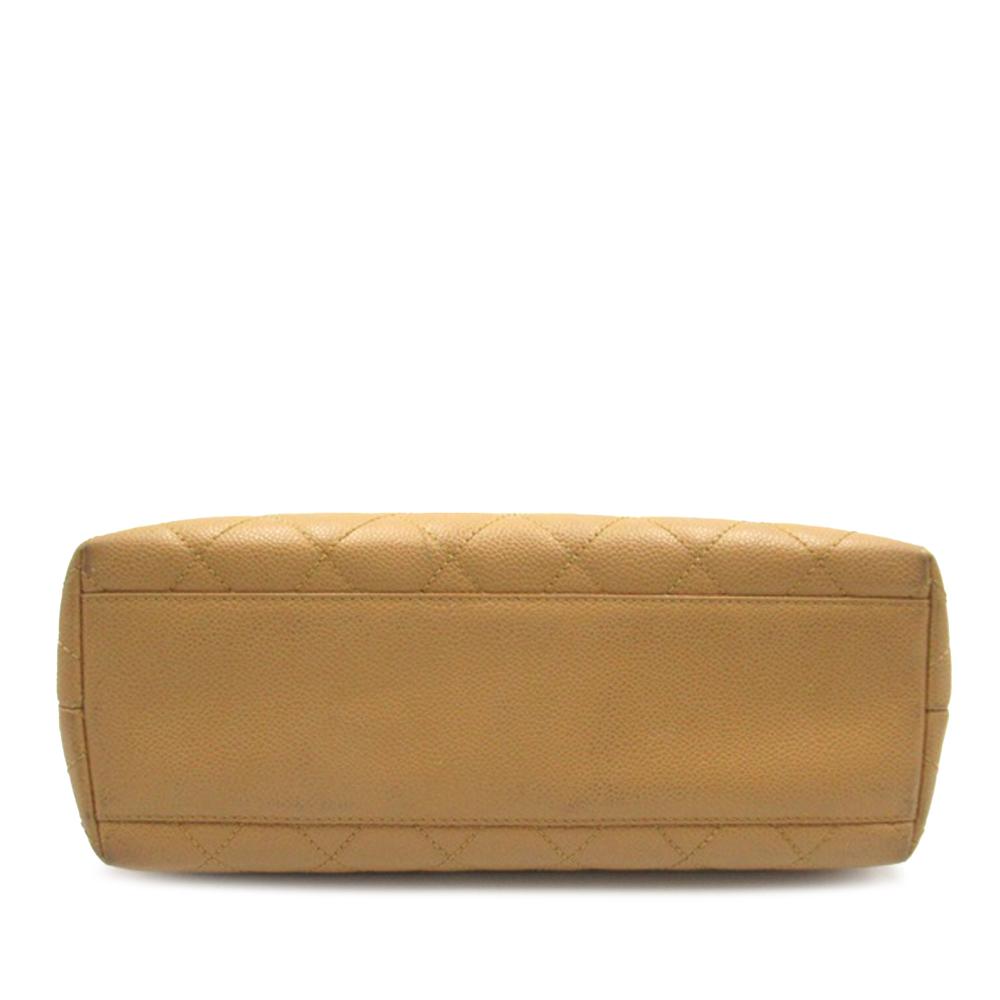 Chanel B Chanel Brown Light Brown Caviar Leather Leather Caviar Kelly Top Handle Bag Italy