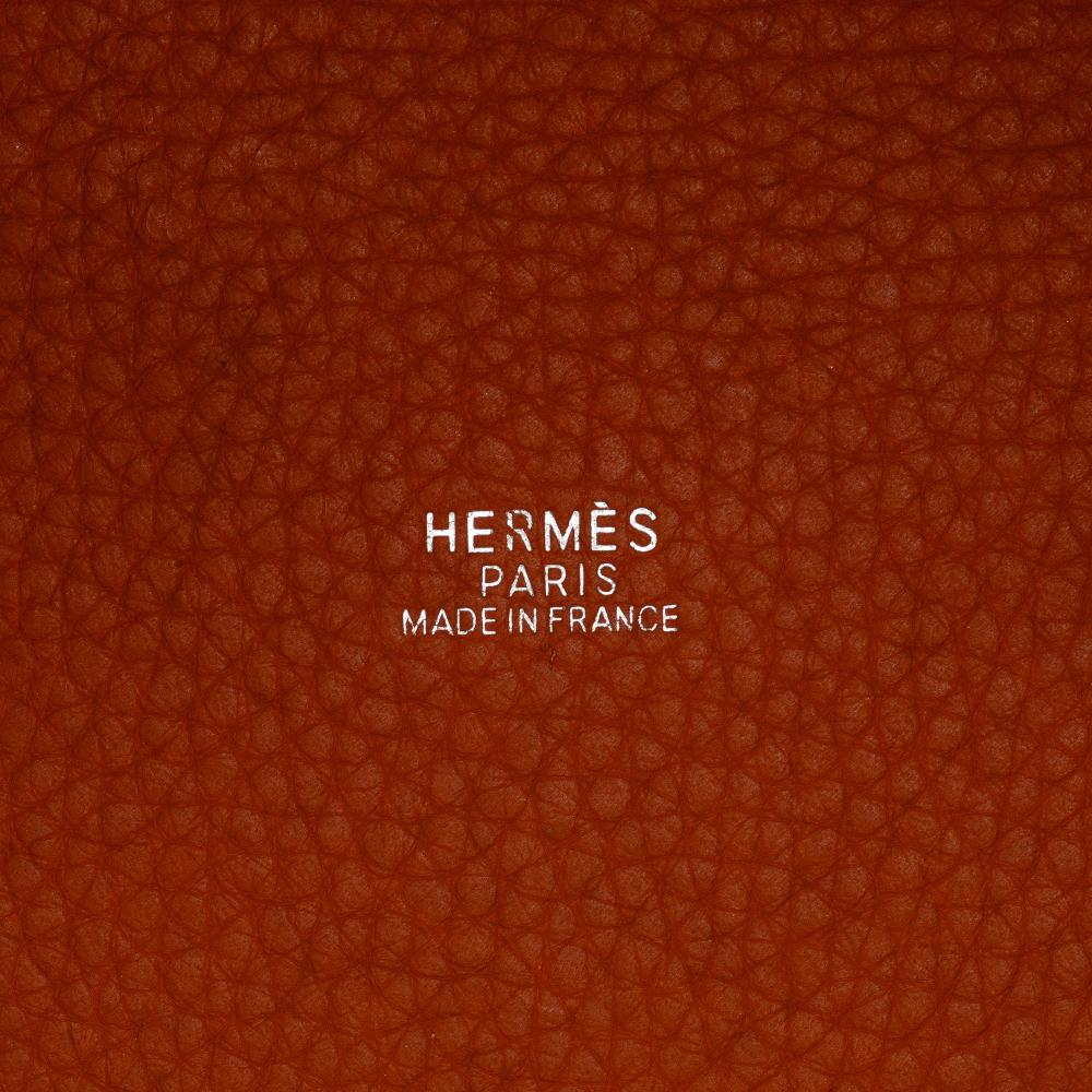 Hermès AB Hermès Orange Calf Leather Clemence Picotin Lock 22 France