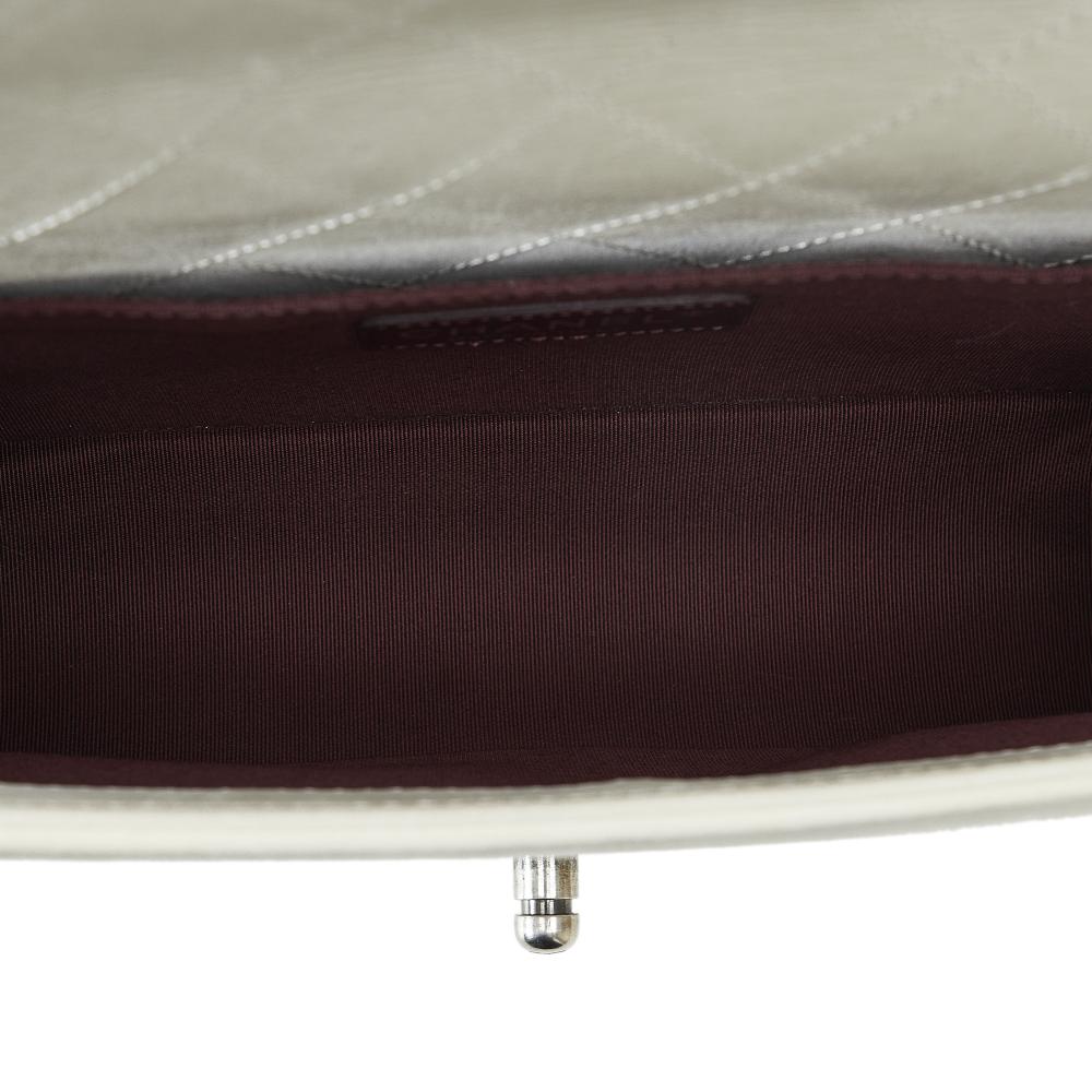 Chanel B Chanel White Ivory Fur Natural Material Old Medium Bicolor Shearling Boy Flap Italy