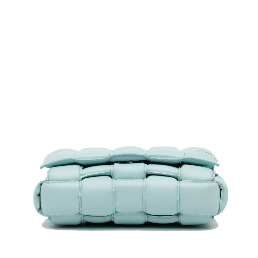 Bottega Veneta Blue Nappa Intrecciato Padded Cassette Crossbody Italy