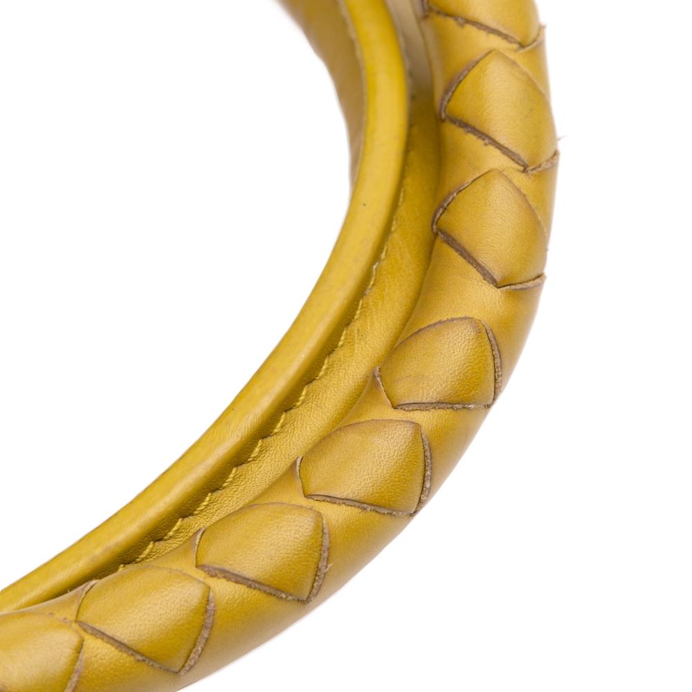 Bottega Veneta B Bottega Veneta Yellow Mustard Nappa Leather Leather Medium Nappa Intrecciato Roma Tote Italy