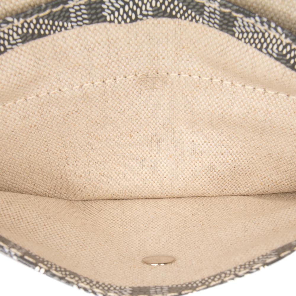 Goyard B Goyard Gray Coated Canvas Fabric Goyardine Saint Louis PM France