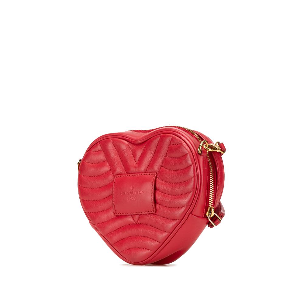 Louis Vuitton B Louis Vuitton Red Calf Leather skin Embellished New Wave Love Lock Crossbody Italy